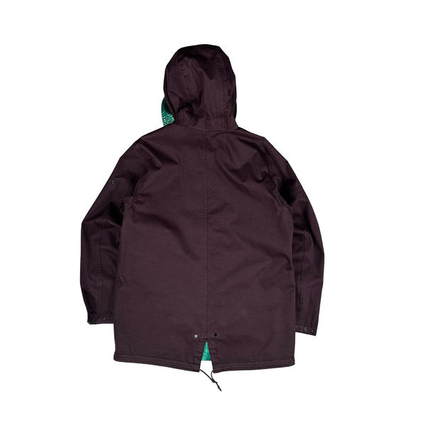 Stone Island 2015 Reversible Green Spaceman Raso Gommato Jacket - Large