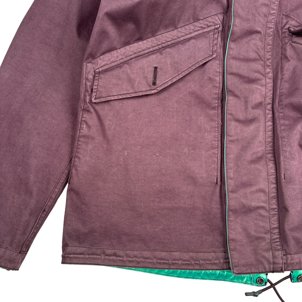 Stone Island 2015 Reversible Green Spaceman Raso Gommato Jacket - Large