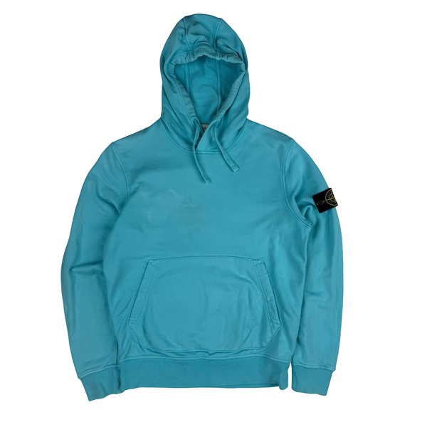 Stone Island 2023 Aqua Cotton Pullover Hoodie - Medium