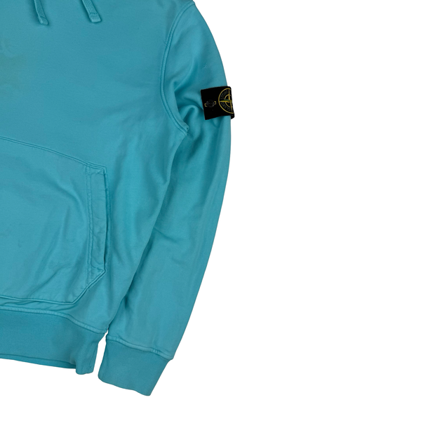 Stone Island 2023 Aqua Cotton Pullover Hoodie - Medium