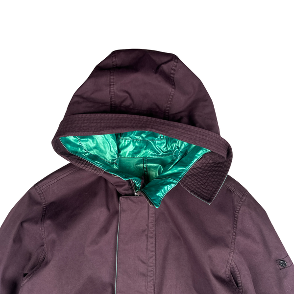Stone Island 2015 Reversible Green Spaceman Raso Gommato Jacket - Large