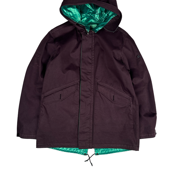 Stone Island 2015 Reversible Green Spaceman Raso Gommato Jacket - Large