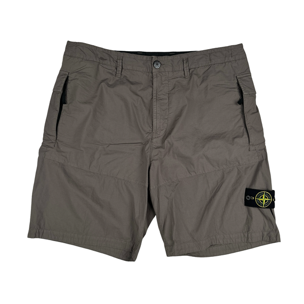Stone Island 2024 Grey Cotton SL Cargo Shorts - 36"