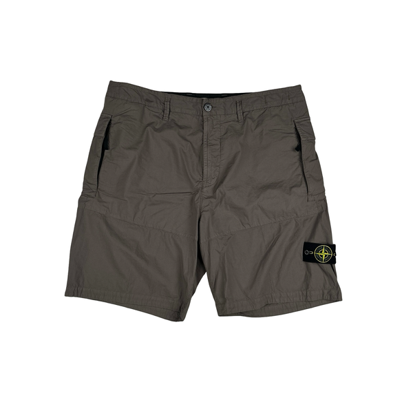Stone Island 2024 Grey Cotton SL Cargo Shorts - 36"