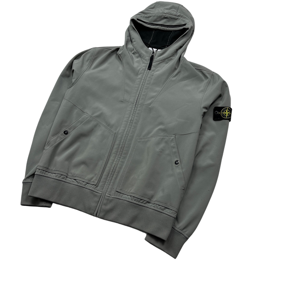 Stone Island 2012 Grey Fleece Lined Soft Shell R Jacket - XL