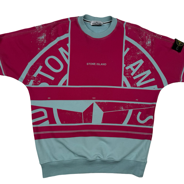 Stone Island 2022 Spellout Graphic Compass Crewneck Jumper - Large