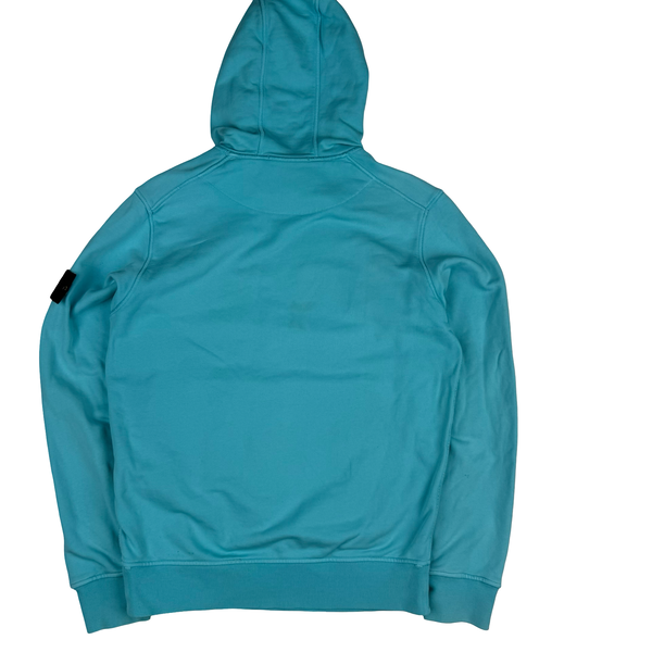 Stone Island 2023 Aqua Cotton Pullover Hoodie - Medium