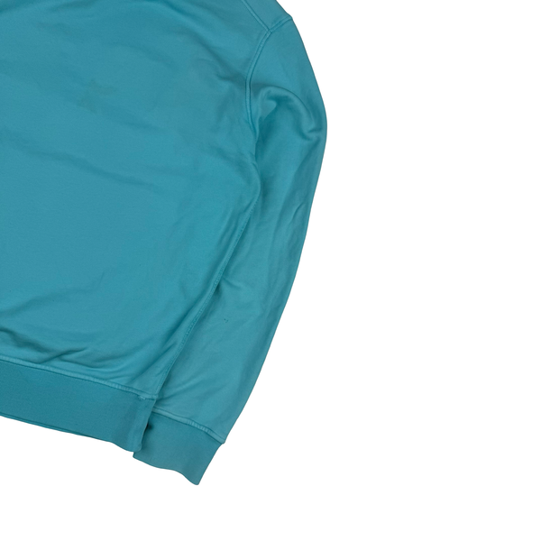 Stone Island 2023 Aqua Cotton Pullover Hoodie - Medium