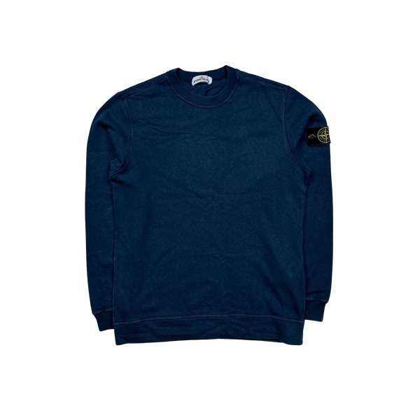 Stone Island 2019 Blue Cotton Crewneck Sweatshirt - Large