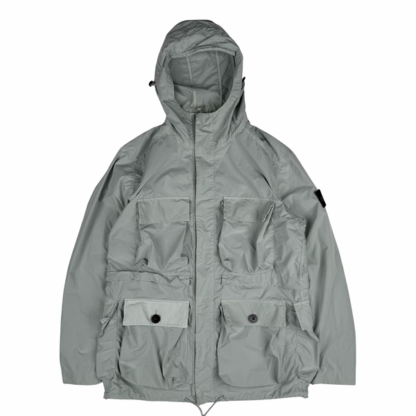 Stone Island 2017 Ice Blue David Tela Light TC Field Jacket - Large