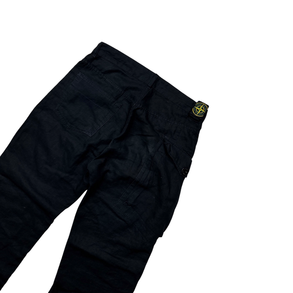 Stone Island 2007 Lino Flax Linen Cargo Trousers - 30"