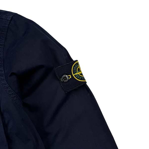 Stone Island 2017 Navy Garment Dyed Overshirt - Large