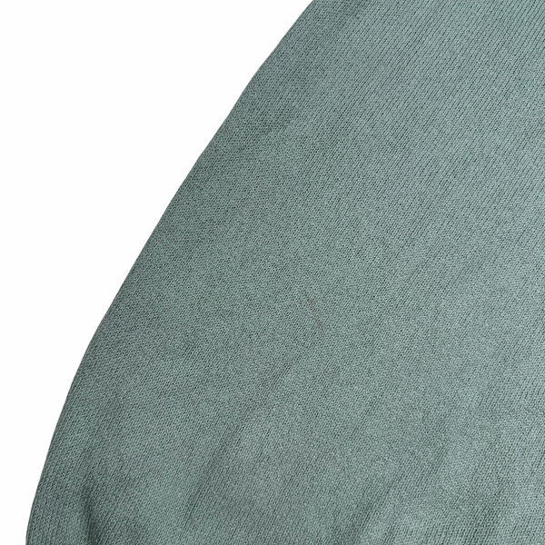 Stone Island 2023 Duck Egg Blue Cotton Knit Collared Quarter Zip Jumper - Large