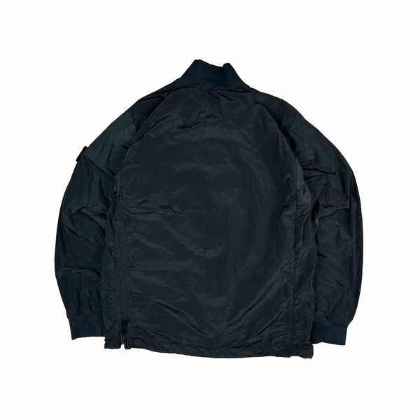 Stone Island 2017 Dark Green/Blue Nylon Metal Half Zip Pullover - Large