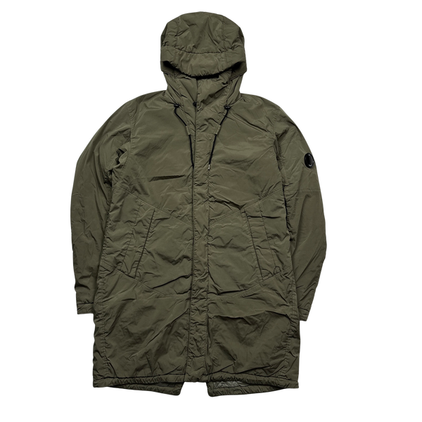 CP Company Olive Green Nycra Parka Jacket - Medium