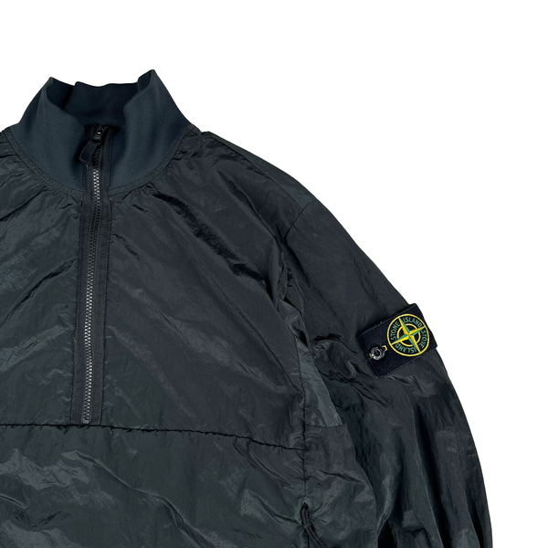 Stone Island 2017 Dark Green/Blue Nylon Metal Half Zip Pullover - Large