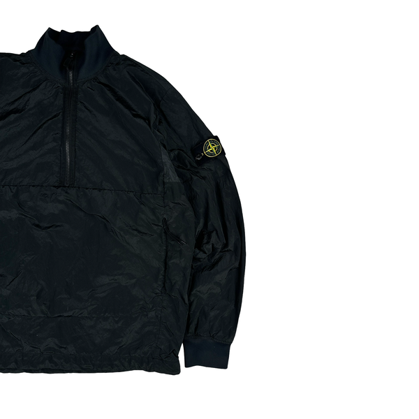 Stone Island 2017 Dark Green/Blue Nylon Metal Half Zip Pullover - Large