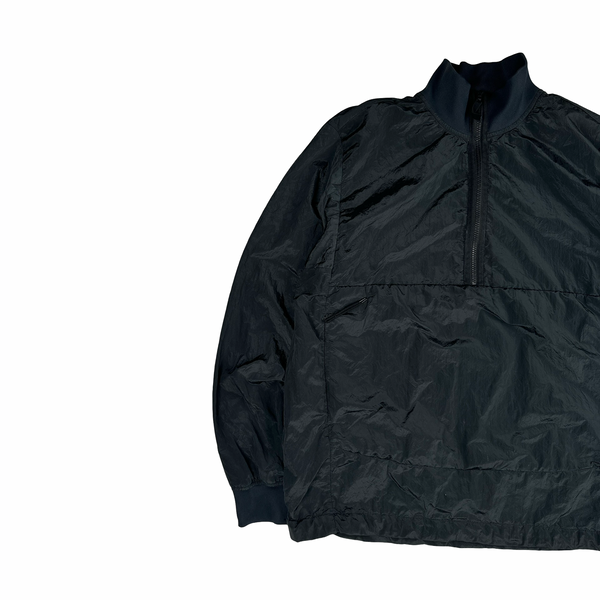 Stone Island 2017 Dark Green/Blue Nylon Metal Half Zip Pullover - Large