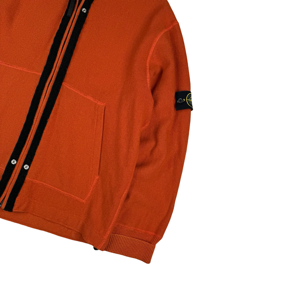 Stone Island Vintage 2004 Double Layer Navy/Orange Wool/ Nylon Windbreaker Jacket - Medium