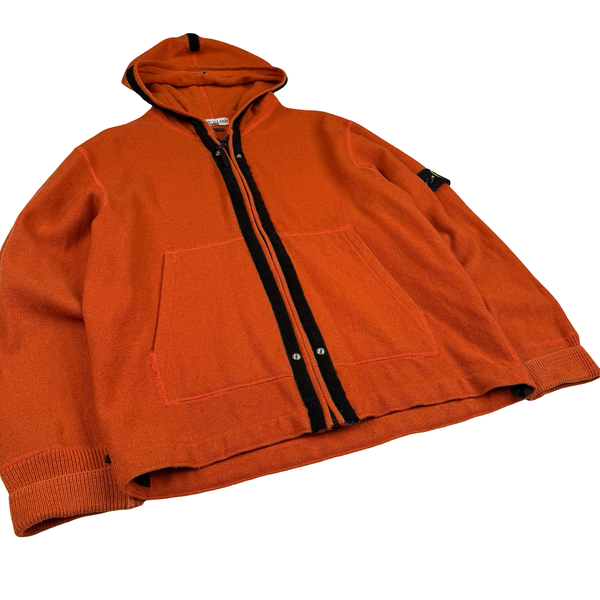 Stone Island Vintage 2004 Double Layer Navy/Orange Wool/ Nylon Windbreaker Jacket - Medium