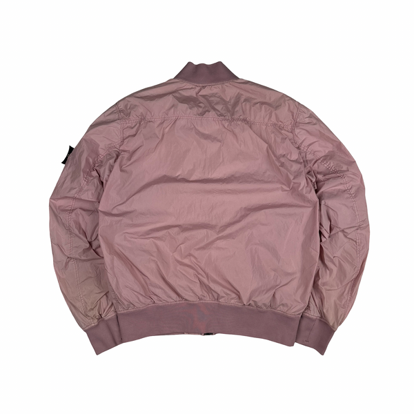 Stone Island 2017 Pink Garment Dyed Crinkle Reps Jacket - Large