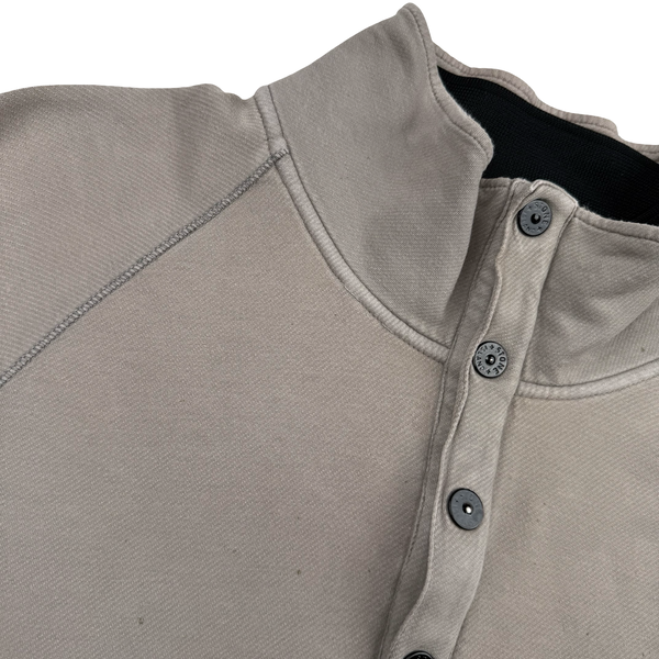 Stone Island 2009 Bisque Quarter Zip and Button Pullover Jumper - XL