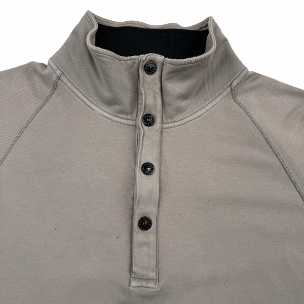 Stone Island 2009 Bisque Quarter Zip and Button Pullover Jumper - XL