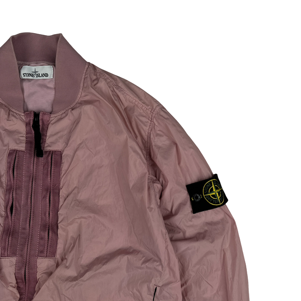 Stone Island 2017 Pink Garment Dyed Crinkle Reps Jacket - Large