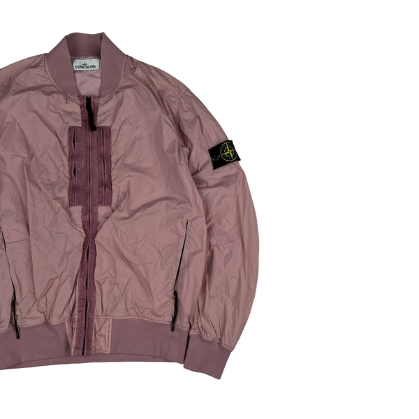 Stone Island 2017 Pink Garment Dyed Crinkle Reps Jacket - Large