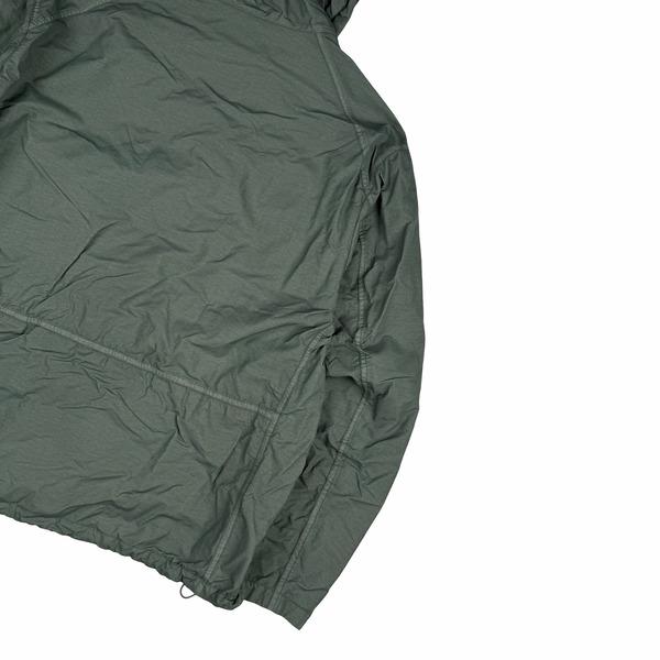 CP Company Sage Green Flatt Nylon Hooded Multi Pocket Goggle Jacket - Large