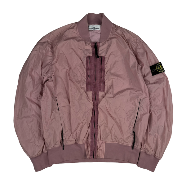 Stone Island 2017 Pink Garment Dyed Crinkle Reps Jacket - Large