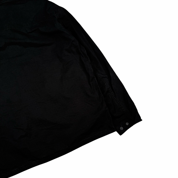 Stone Island 2026 Black Ripstop Cotton Full Zip Overshirt - Medium