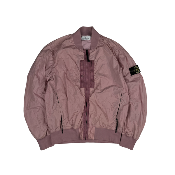 Stone Island 2017 Pink Garment Dyed Crinkle Reps Jacket - Large