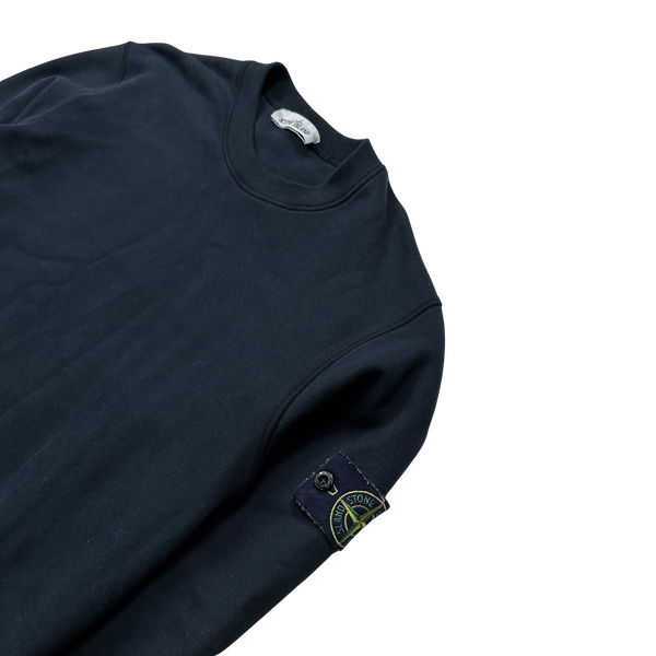 Stone Island 2021 Navy Cotton Crewneck Sweatshirt - Large