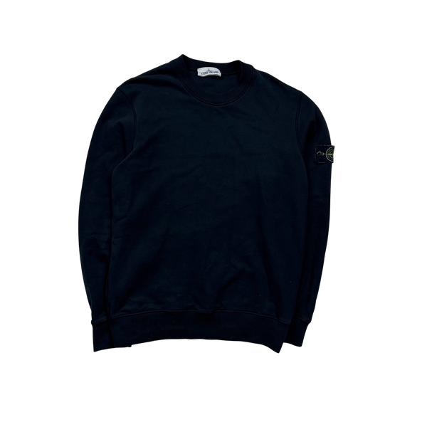 Stone Island 2021 Navy Cotton Crewneck Sweatshirt - Large