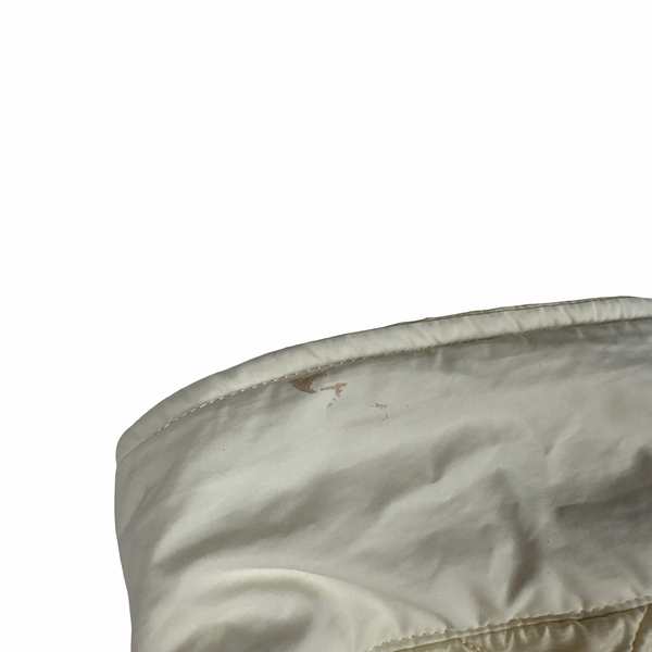 Stone Island 1999 Vintage Cream White Buttoned Quilted Overshirt Jacket - XL