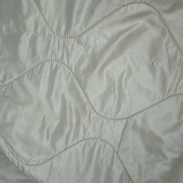 Stone Island 1999 Vintage Cream White Buttoned Quilted Overshirt Jacket - XL
