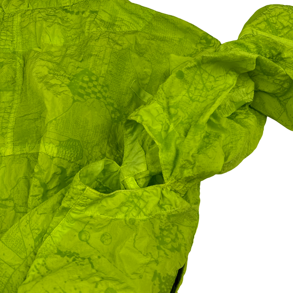 Stone Island Shadow Project 2022 Green Waffle Print Econyl Nylon Metal Jacket - Medium