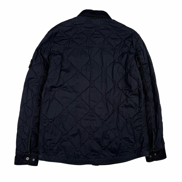 Stone Island Navy Cotton Quilted Overshirt - XXL