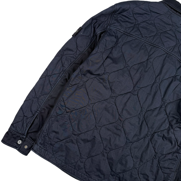 Stone Island Navy Cotton Quilted Overshirt - XXL