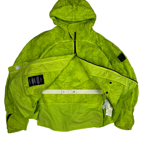 Stone Island Shadow Project 2022 Green Waffle Print Econyl Nylon Metal Jacket - Medium