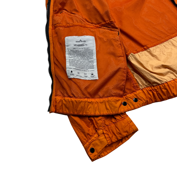 Stone Island 2012 Orange Membrana TC Hooded Jacket - Medium