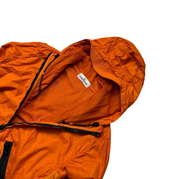 Stone Island 2012 Orange Membrana TC Hooded Jacket - Medium