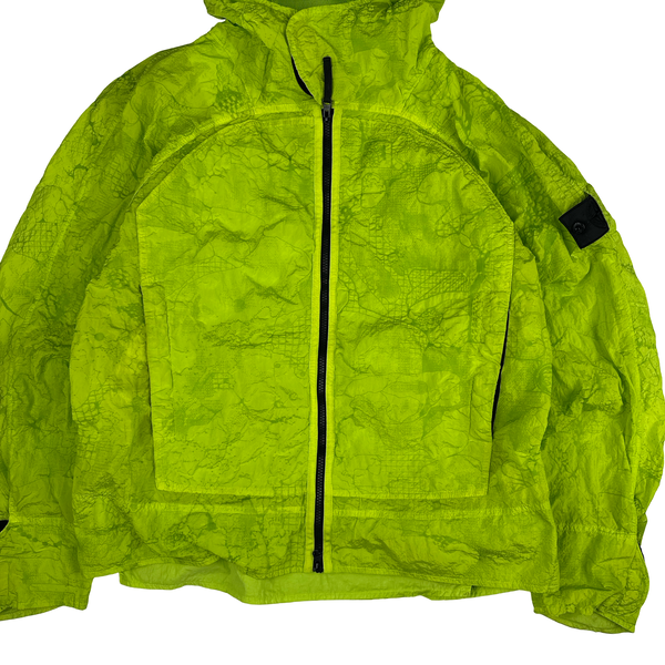 Stone Island Shadow Project 2022 Green Waffle Print Econyl Nylon Metal Jacket - Medium