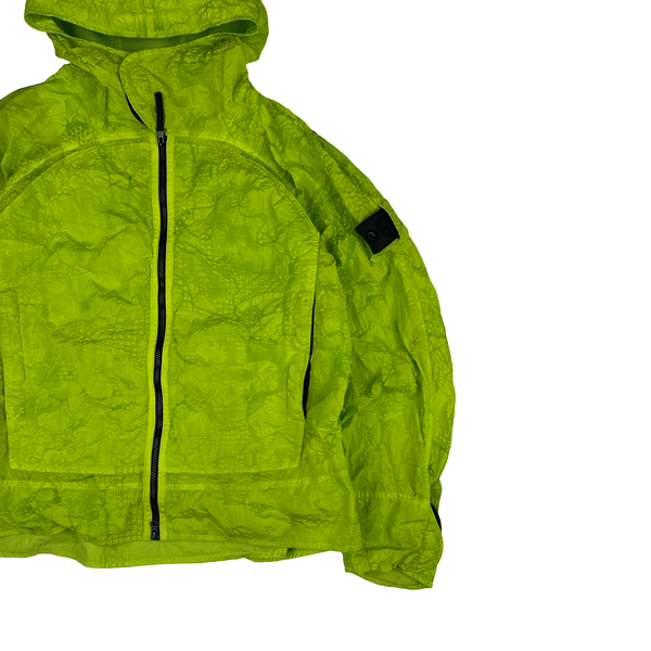Stone Island Shadow Project 2022 Green Waffle Print Econyl Nylon Metal Jacket - Medium