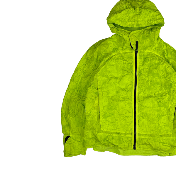 Stone Island Shadow Project 2022 Green Waffle Print Econyl Nylon Metal Jacket - Medium