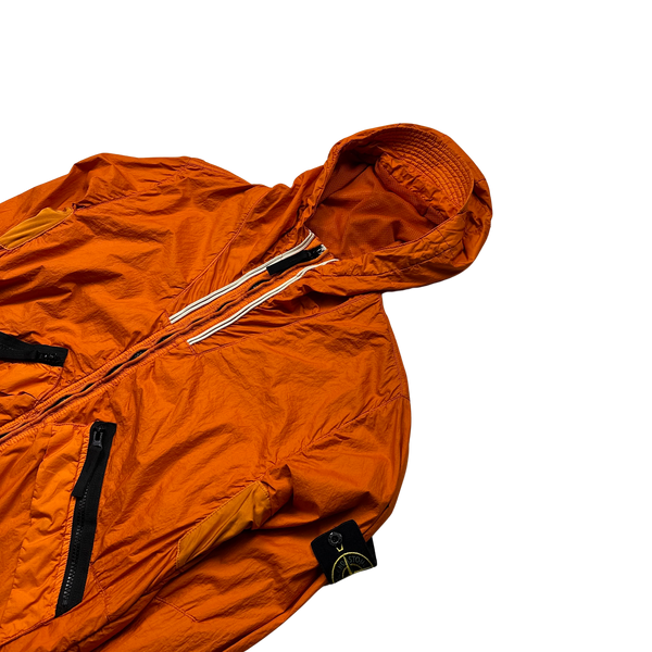 Stone Island 2012 Orange Membrana TC Hooded Jacket - Medium