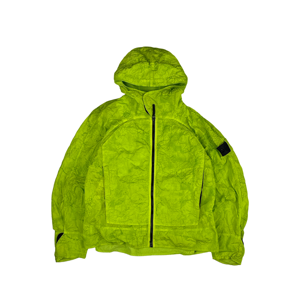 Stone Island Shadow Project 2022 Green Waffle Print Econyl Nylon Metal Jacket - Medium
