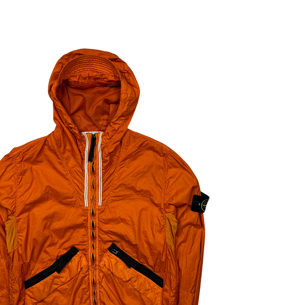 Stone Island 2012 Orange Membrana TC Hooded Jacket - Medium
