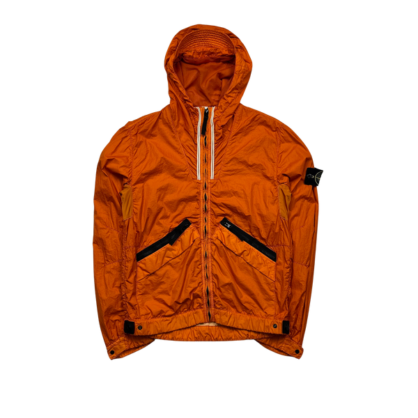 Stone Island 2012 Orange Membrana TC Hooded Jacket - Medium